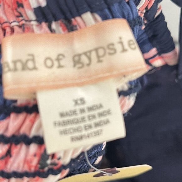 Band of Gypsies Blue Floral Mini Dress Sz XS NWT - Picture 6 of 8